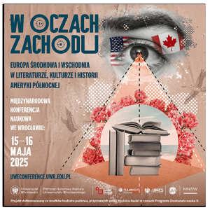plakat promocyjny konferencji: tekst i grafika