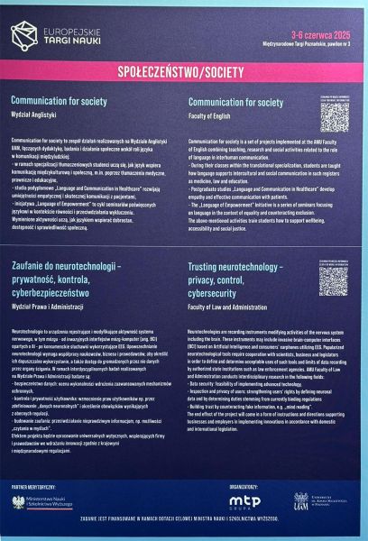 zdjęcie: poster w formacie konferencyjnym