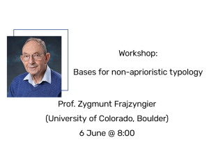 title card for the event: title, date, photograph and the name of the speaker