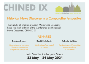 CHINED IX: Historical News Discourse in a Comparative Perspective