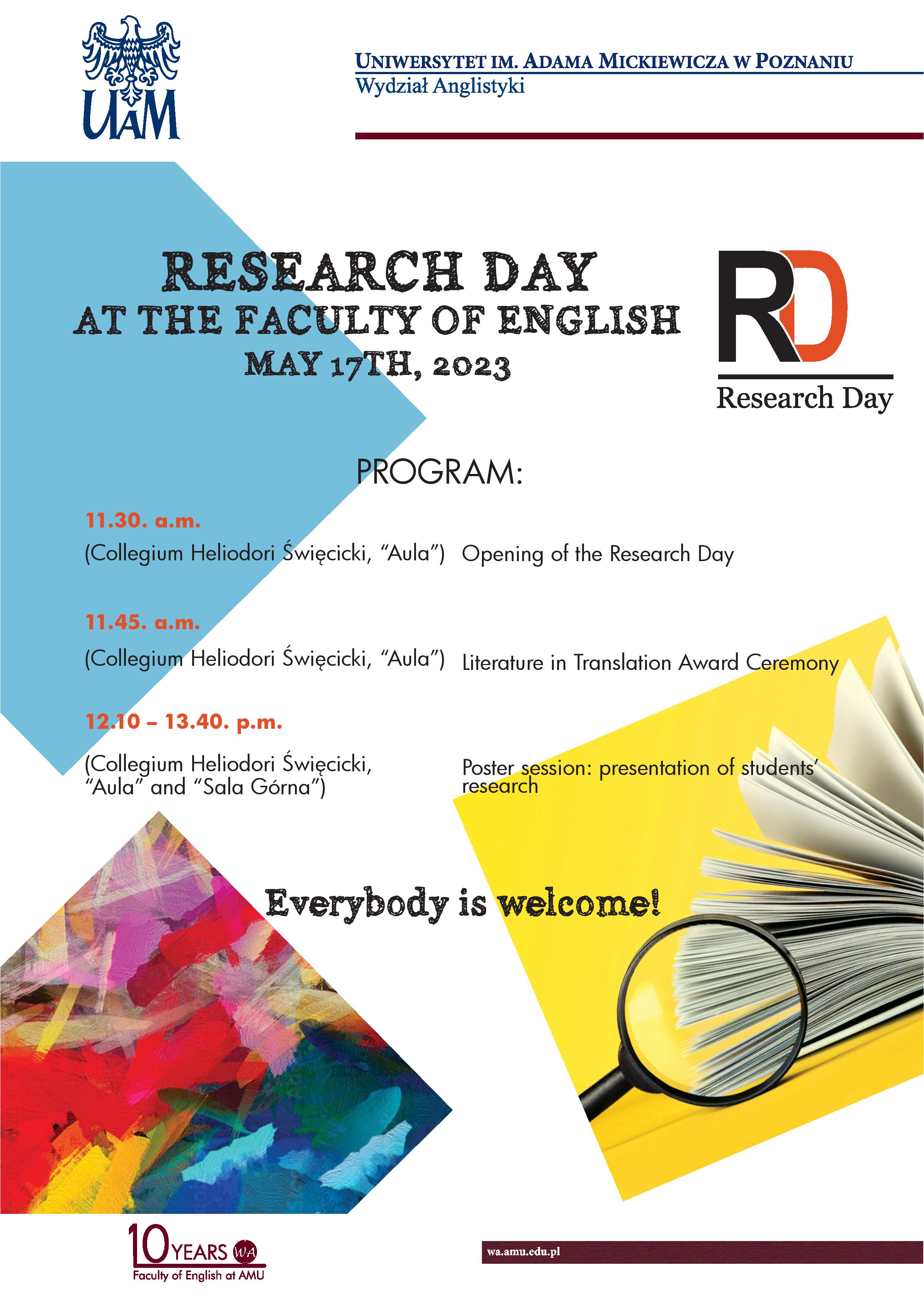promotional poster for the event, with the details of the event as in the article embedded in a colourful background