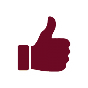 picture: a thumb up painted in the colour of the Faculty of English
