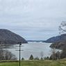 photograph: view of a large amount of water surrounded by hills