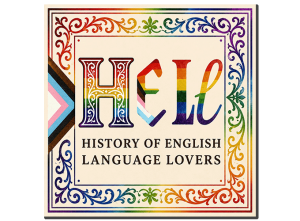 logo of the “HELL” reading group, adorned with pride-themed elements