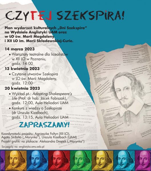 Plakat CzyTej Szekspira!