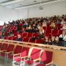 photograph: people sitting in a lecture hall