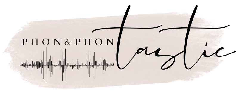 an image of a waveform (of an acoustic signal) and the caption {Phon & Phontastic}