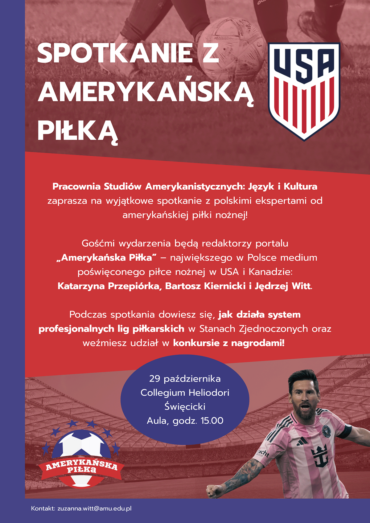plakat promocyjny: podstawowe informacje o wydarzeniu jak na powiązanej stronie podane na barwnym tle