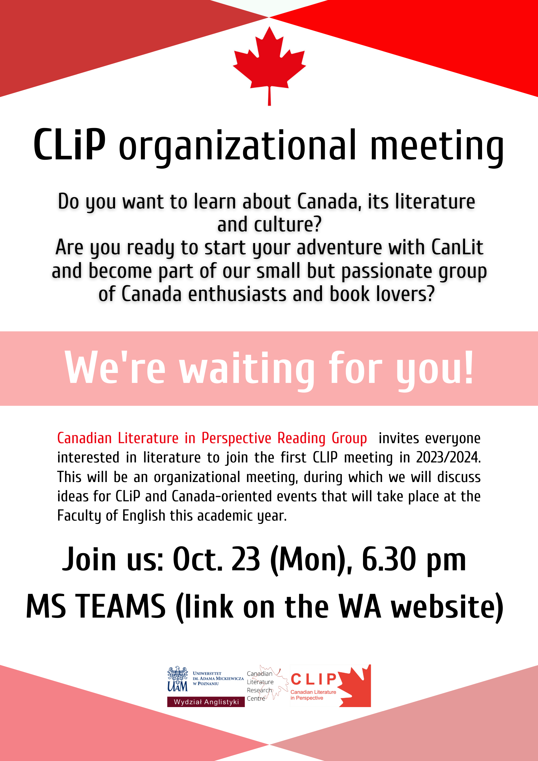 CLiP organizational meeting poster