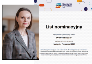 zdjęcie portretowe nałożone na wycinek dyplomu