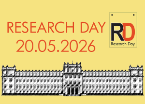 title card: caption {Research Day}, date {20.05.2026}, and a drawing with the seat of the Faculty
