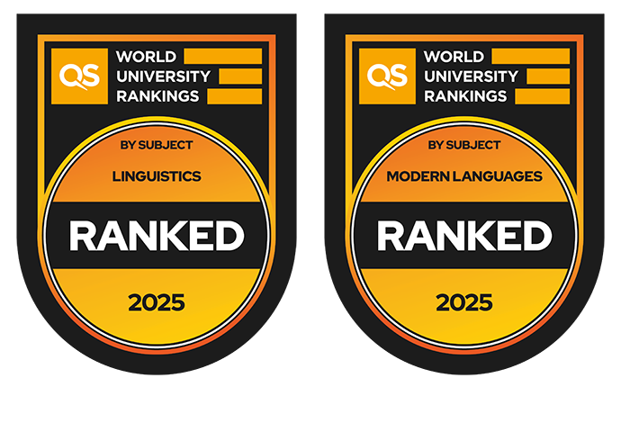 dwa znaczki rankingów uniwersyteckich {QS World University Rankings by Subject 2025} obok siebie
