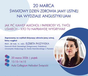 fragment plakatu promocyjnego: część informacji tekstowej o wydarzeniu opisanyw w powiązanym artykule; zdjęcie przedstawiające prelegentkę